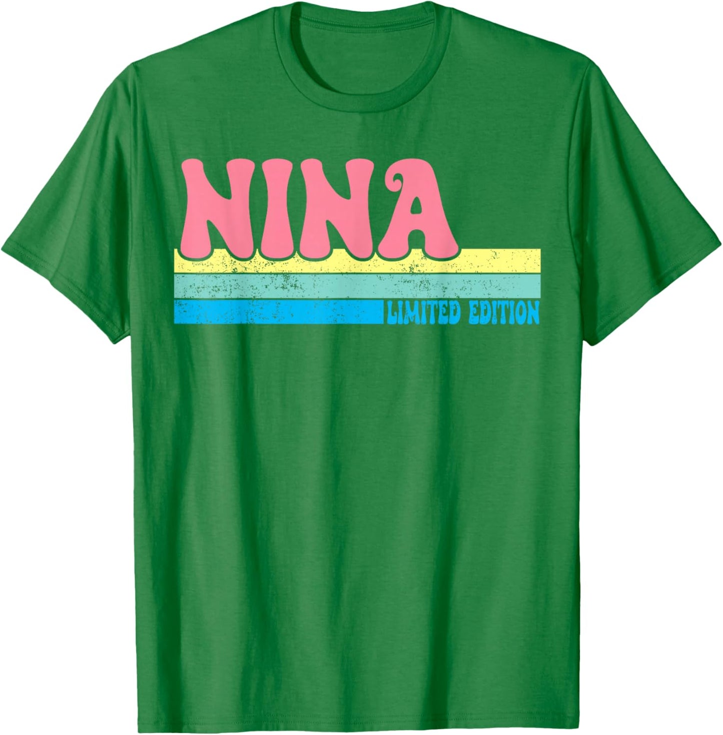 NINA Name Personalized Cute Idea Groovy Women NINA T-Shirt - T-Shirt | Irish Green