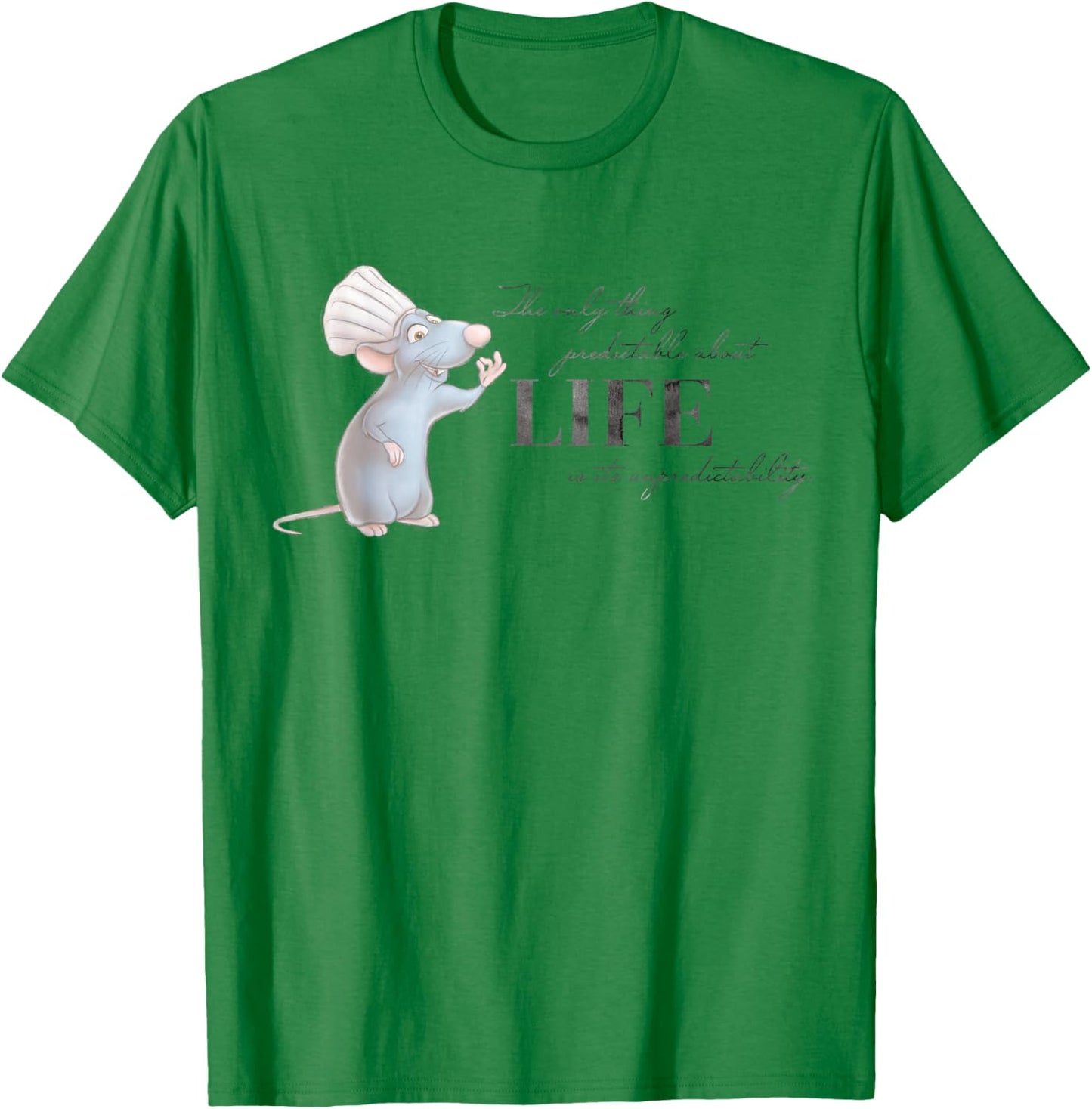 Disney 100 and Pixar's Ratatouille Remy Unpredictable Life Small T-Shirt - T-Shirt | Irish Green