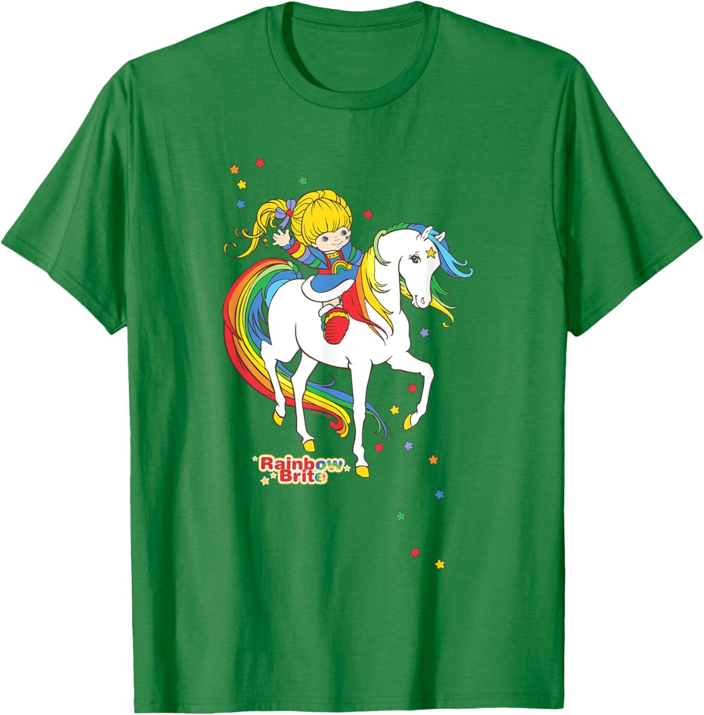 Rainbow Brite & Starlite Best Friends Vintage Sparkle Duo T-Shirt - T-Shirt | Irish Green