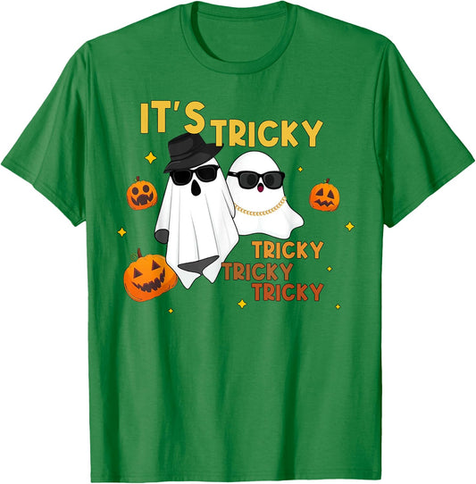 It's Tricky Tricky Tricky Funny Ghost Boo Halloween T-Shirt - T-Shirt | Irish Green
