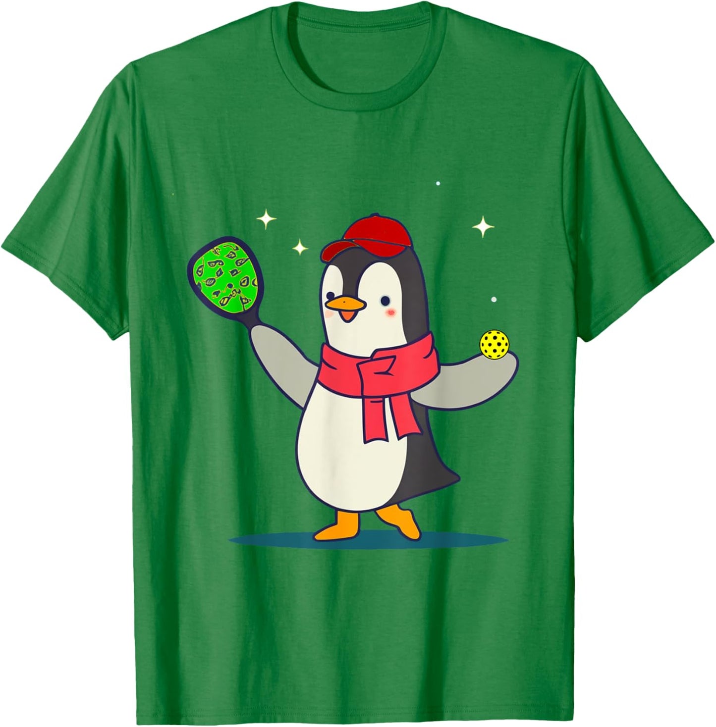 Smileteessports Funny Penguin Playing Pickleball Sports T-Shirt - T-Shirt | Irish Green