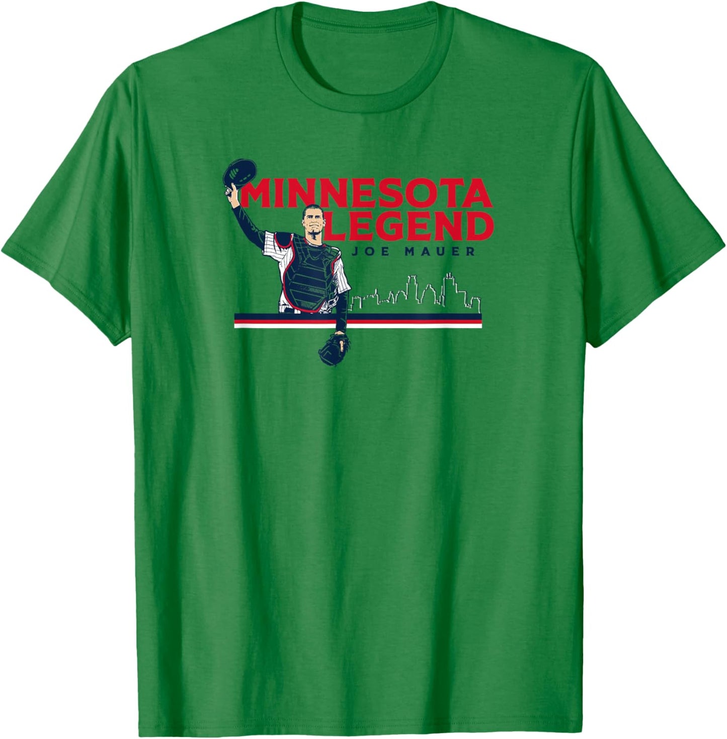 Joe Mauer - Minnesota Legend - Minnesota Baseball T-Shirt - T-Shirt | Irish Green