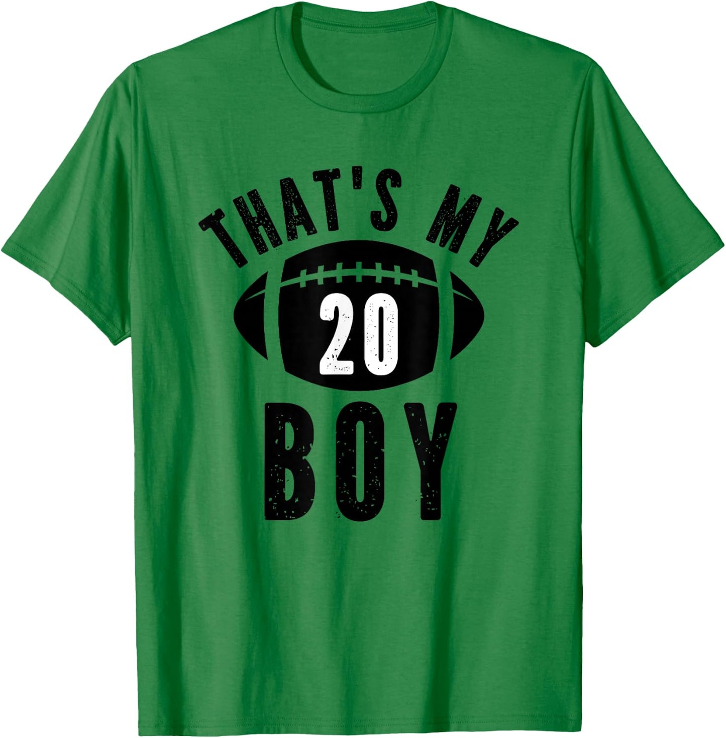 That's My Boy Football Number #20 T-Shirt - T-Shirt | Irish Green