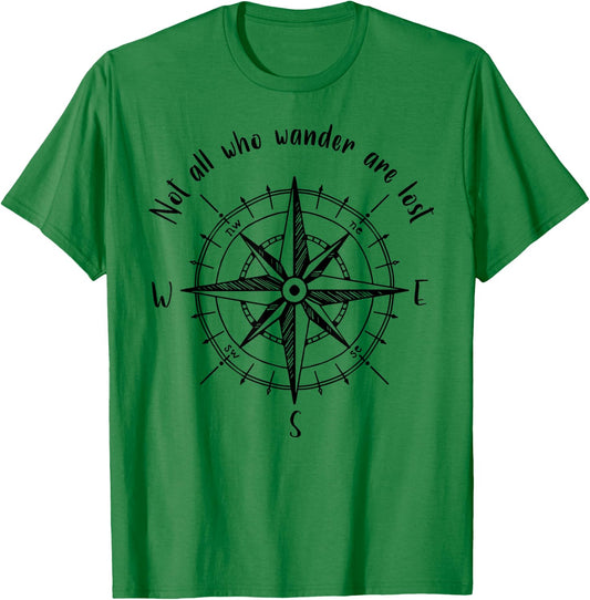 Not All Who Wander Are Lost T-Shirt - T-Shirt | Irish Green