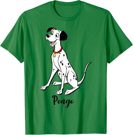 Disney 101 Dalmatians Pongo Portrait T-Shirt - T-Shirt | Irish Green