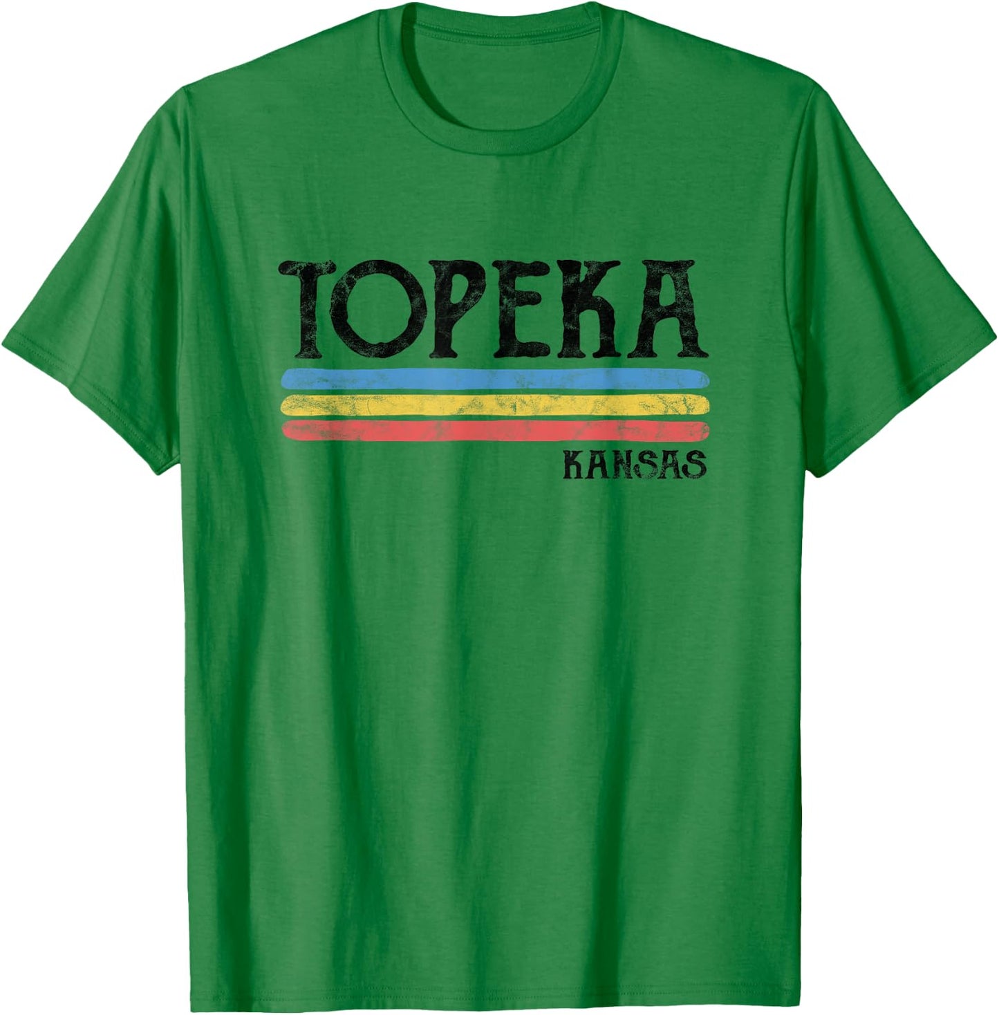 Vintage Topeka Kansas Ks Love Gift Souvenir T-Shirt - T-Shirt | Irish Green