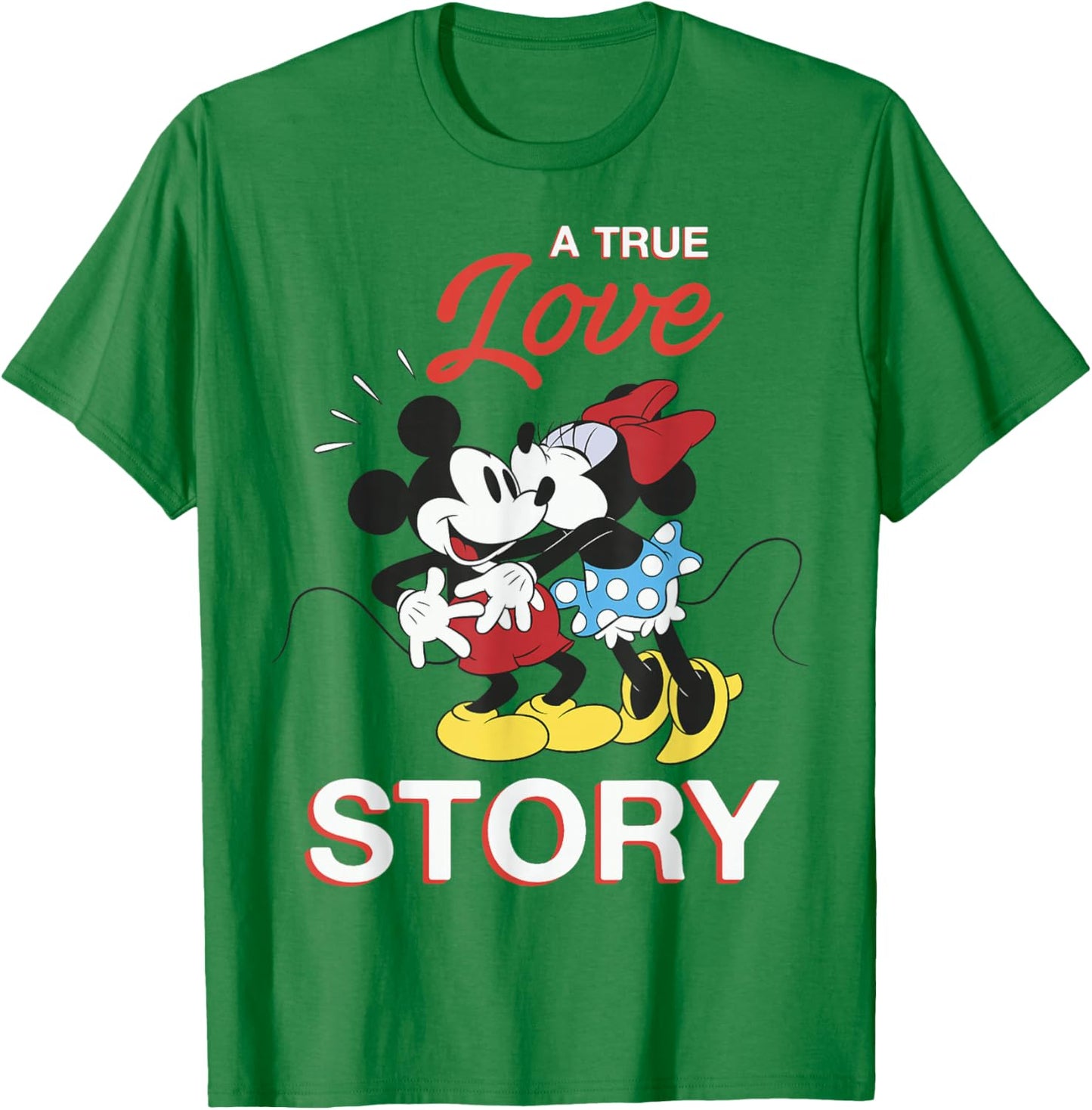 Disney Mickey & Minnie Valentine's Day True Love Story T-Shirt - T-Shirt | Irish Green