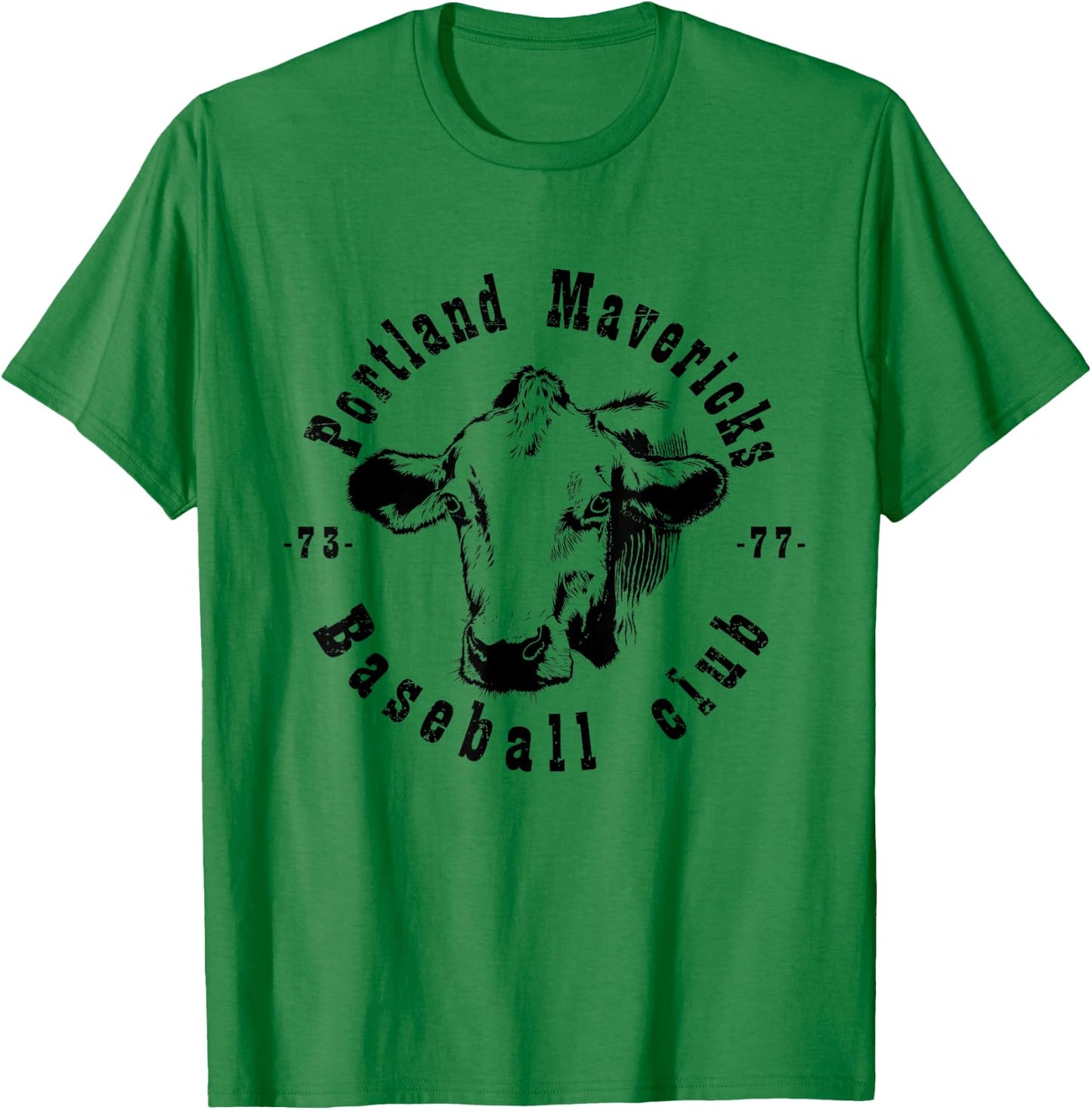Portland T Shirt Cows Mavericks Baseball Vintage For T-Shirt - T-Shirt | Irish Green