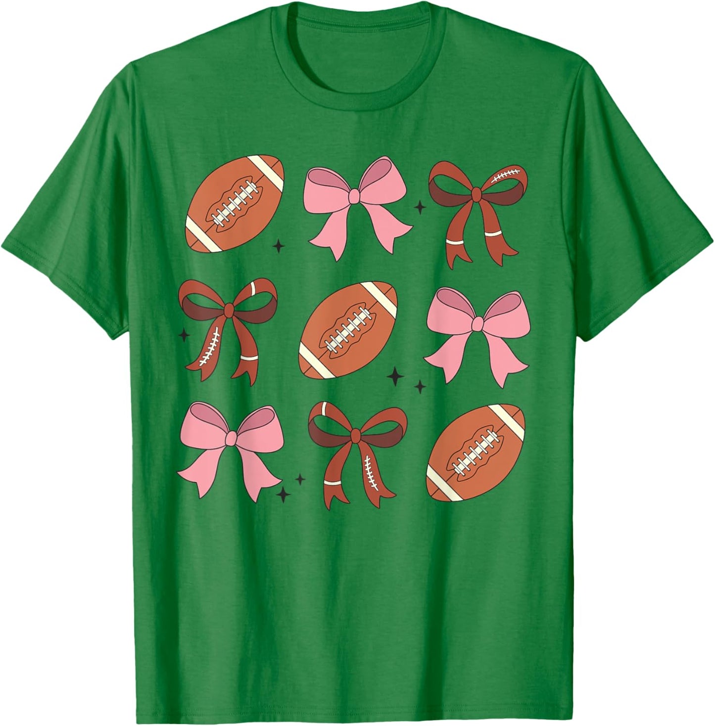 Vintage Football Coquette Pink Girls Sport T-Shirt - T-Shirt | Irish Green
