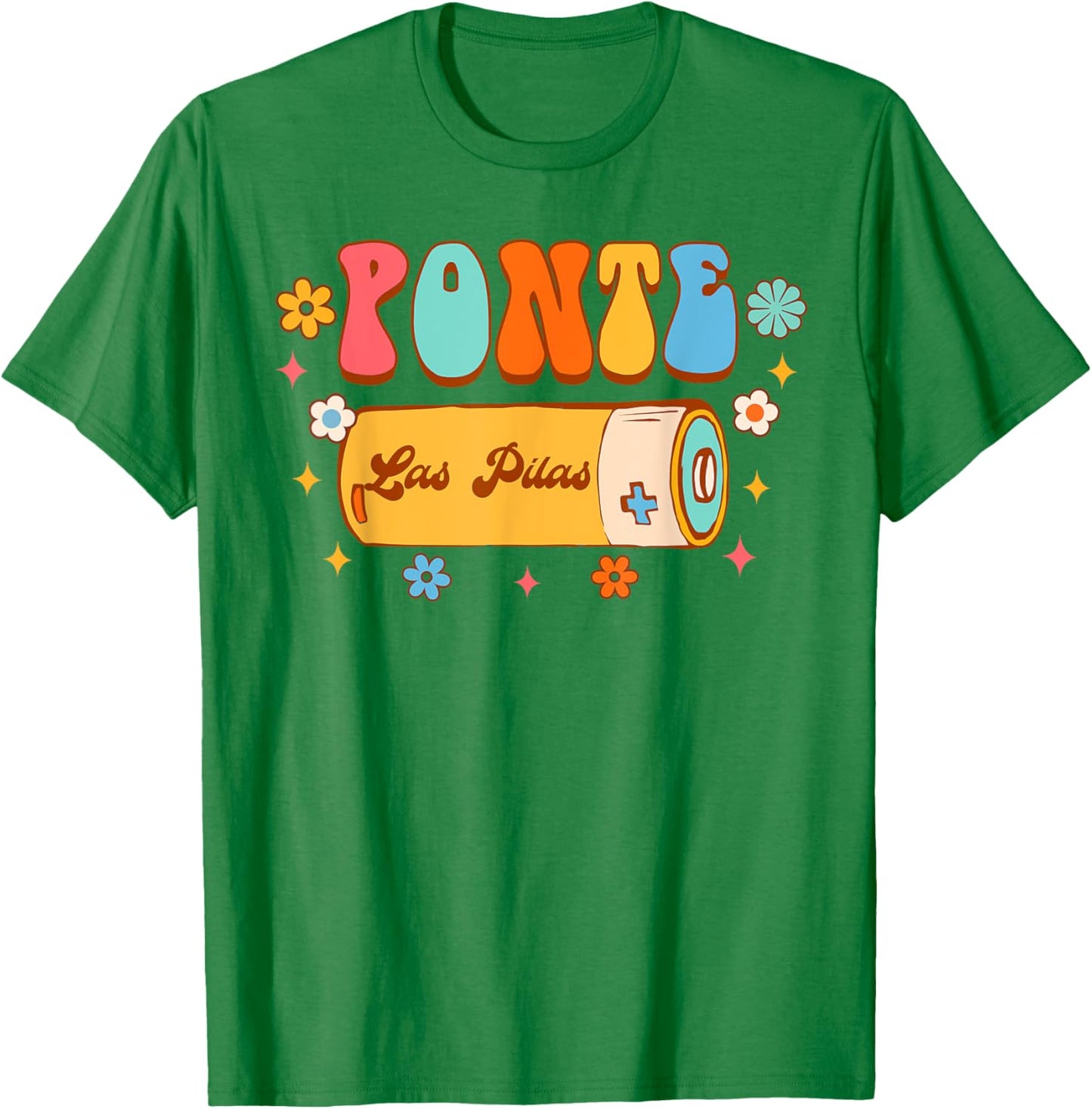 Funny Spanish Teacher Maestra Bilingual Ponte Las Pilas Men Women T-Shirt - T-Shirt | Irish Green
