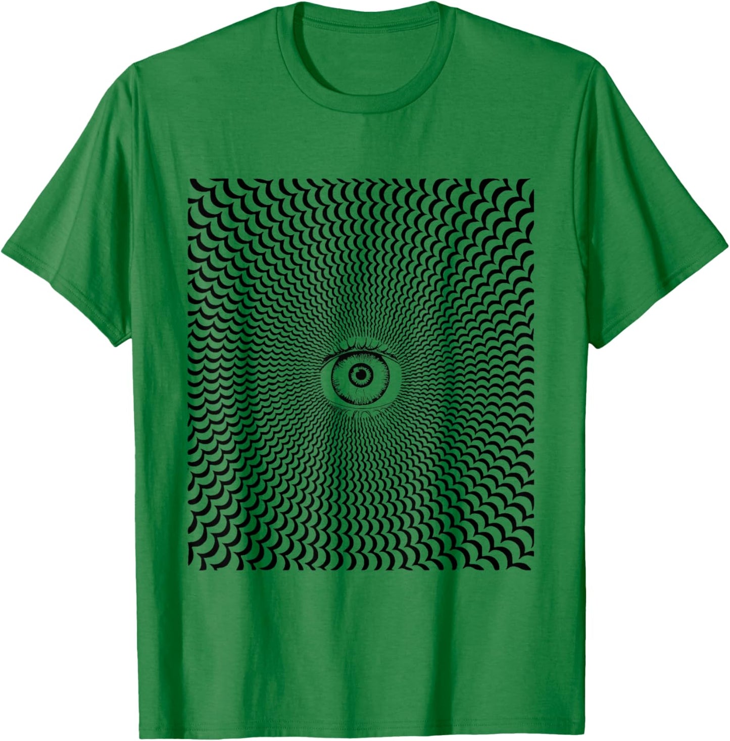 Trippy Third Eye Eyeball Illusion Dark Humor Funny Weird T-Shirt - T-Shirt | Irish Green