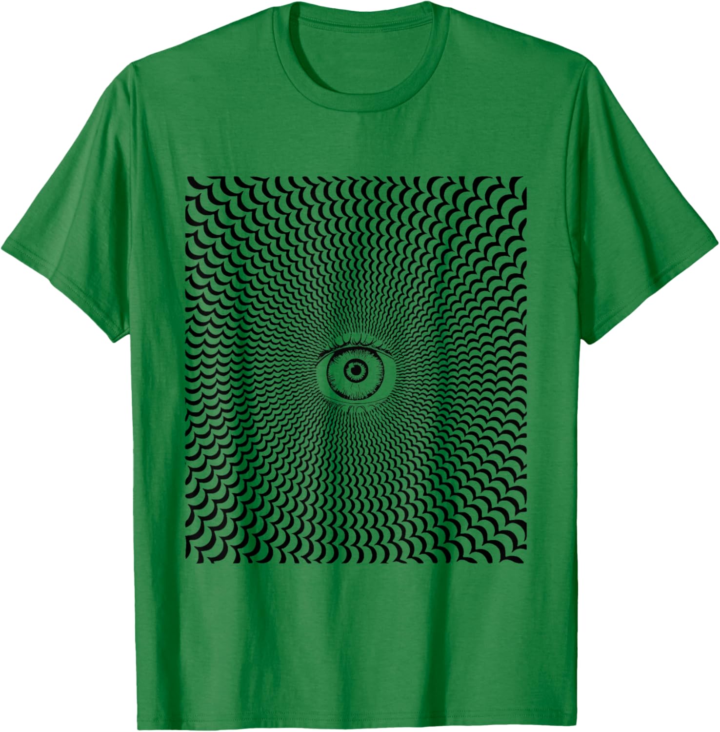 Trippy Third Eye Eyeball Illusion Dark Humor Funny Weird T-Shirt - T-Shirt | Irish Green