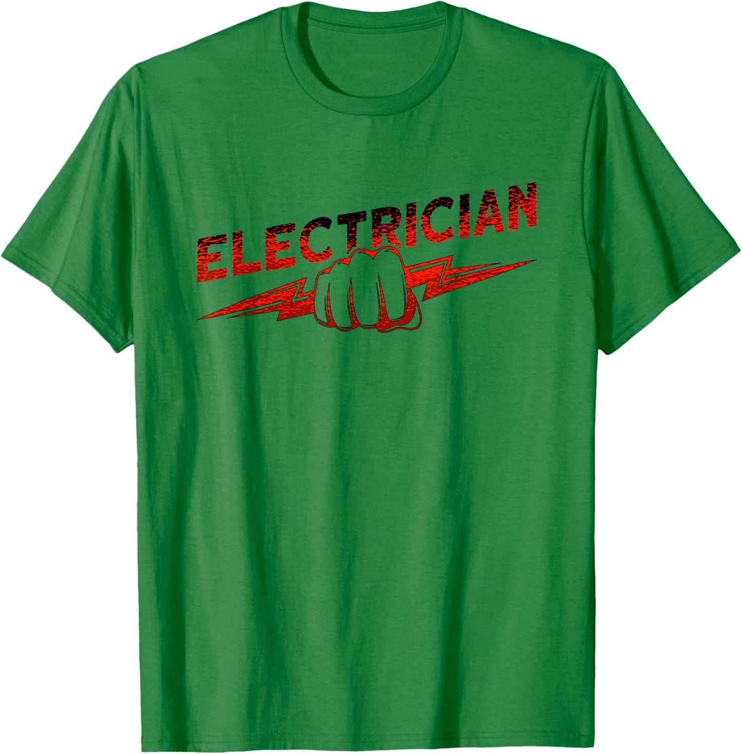 Funny Electrical Worker Skull USA Flag Electrician T-Shirt - T-Shirt | Irish Green