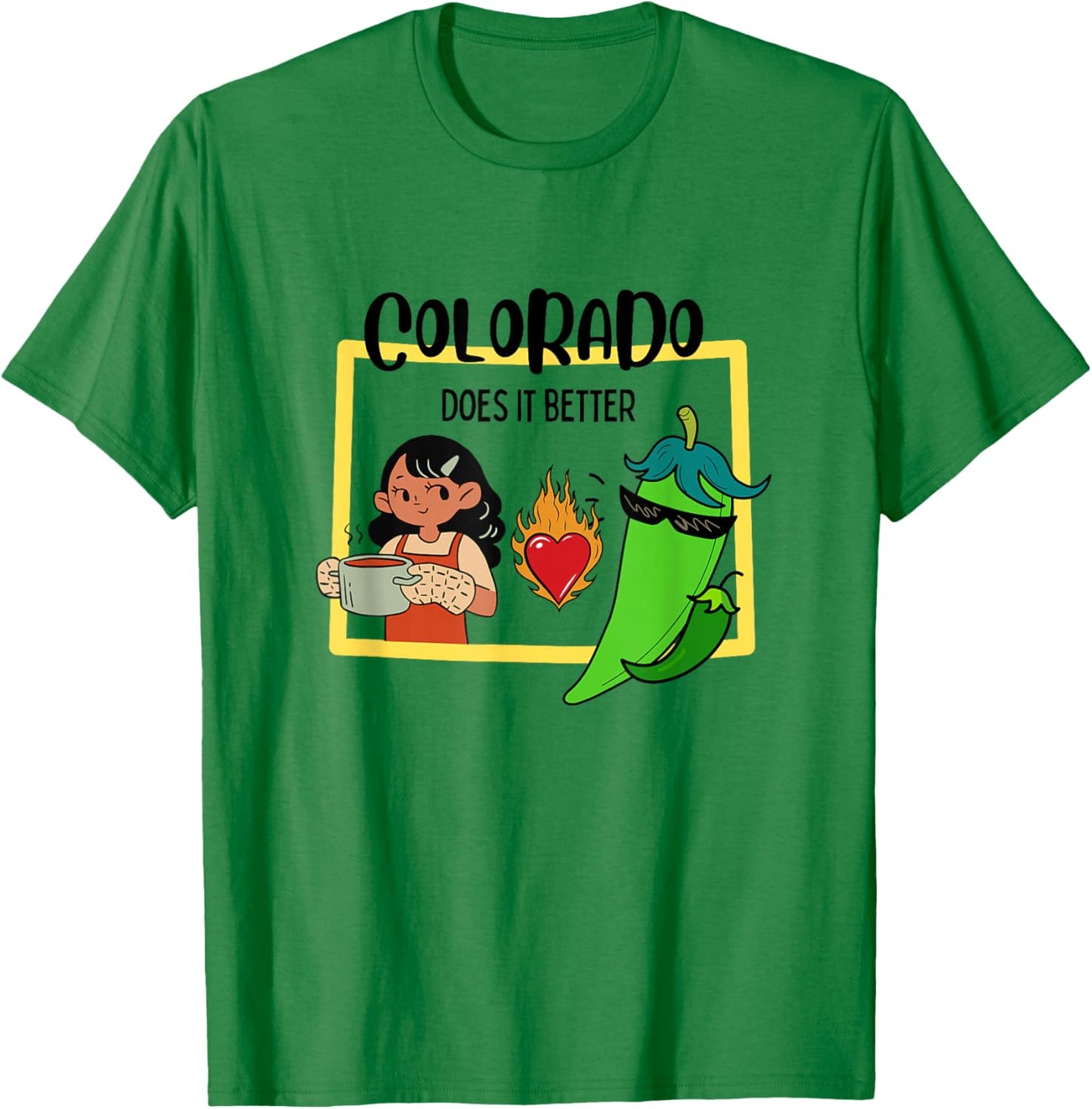 Colorado Green Chili Festival Cookoff, Pueblo Colorado T-Shirt - T-Shirt | Irish Green