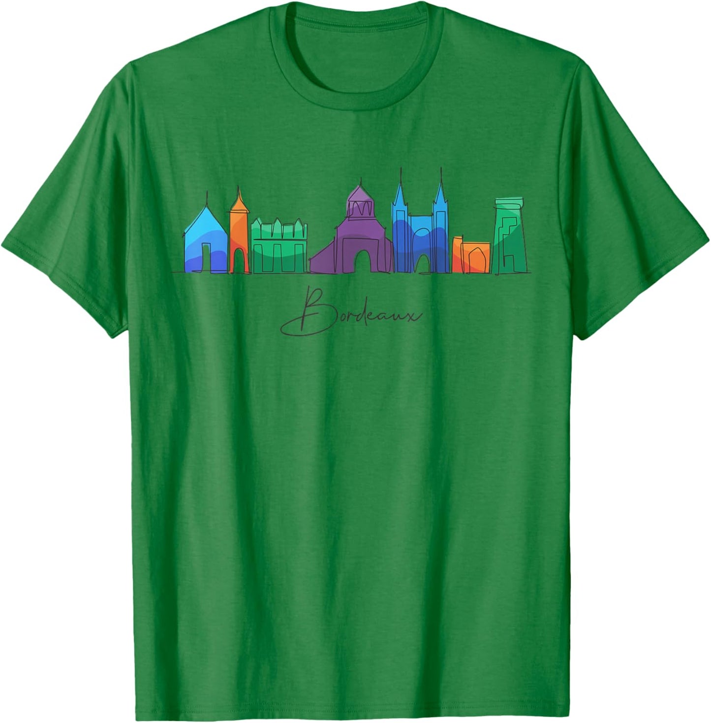 Travel Europe France Bordeaux French Vacation Souvenir T-Shirt - T-Shirt | Irish Green
