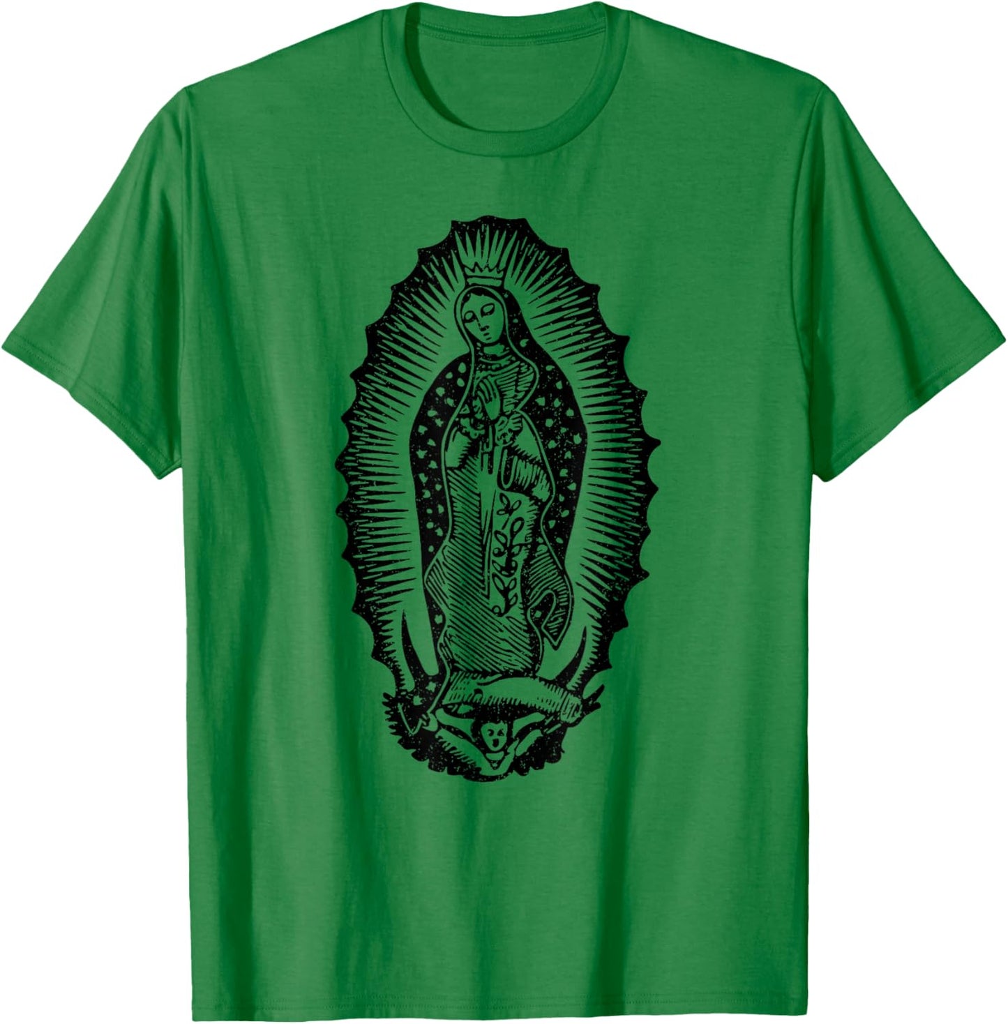 Our Lady of Guadalupe Virgin Mary Mother of Jesus T-Shirt - T-Shirt | Irish Green