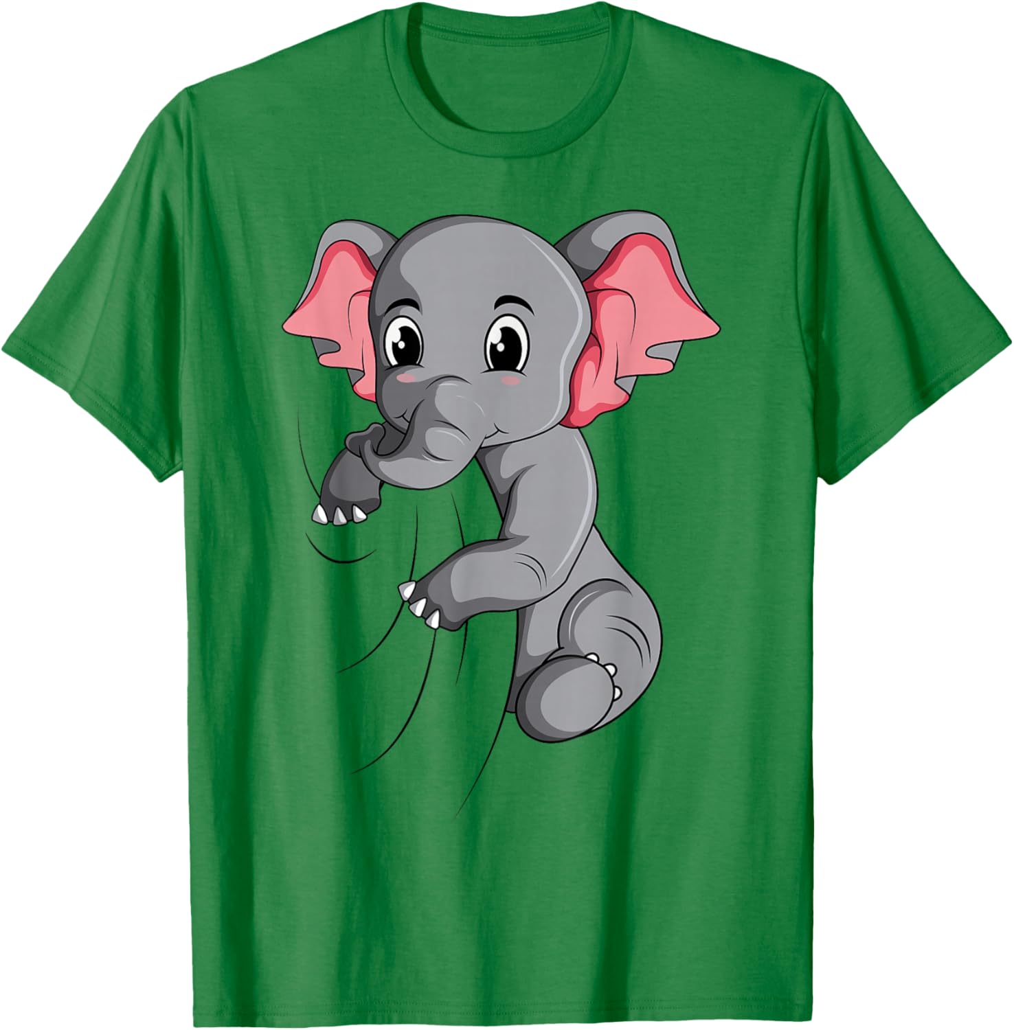 Elefant Kinder Mädchen Jungen Damen T-Shirt - T-Shirt | Irish Green