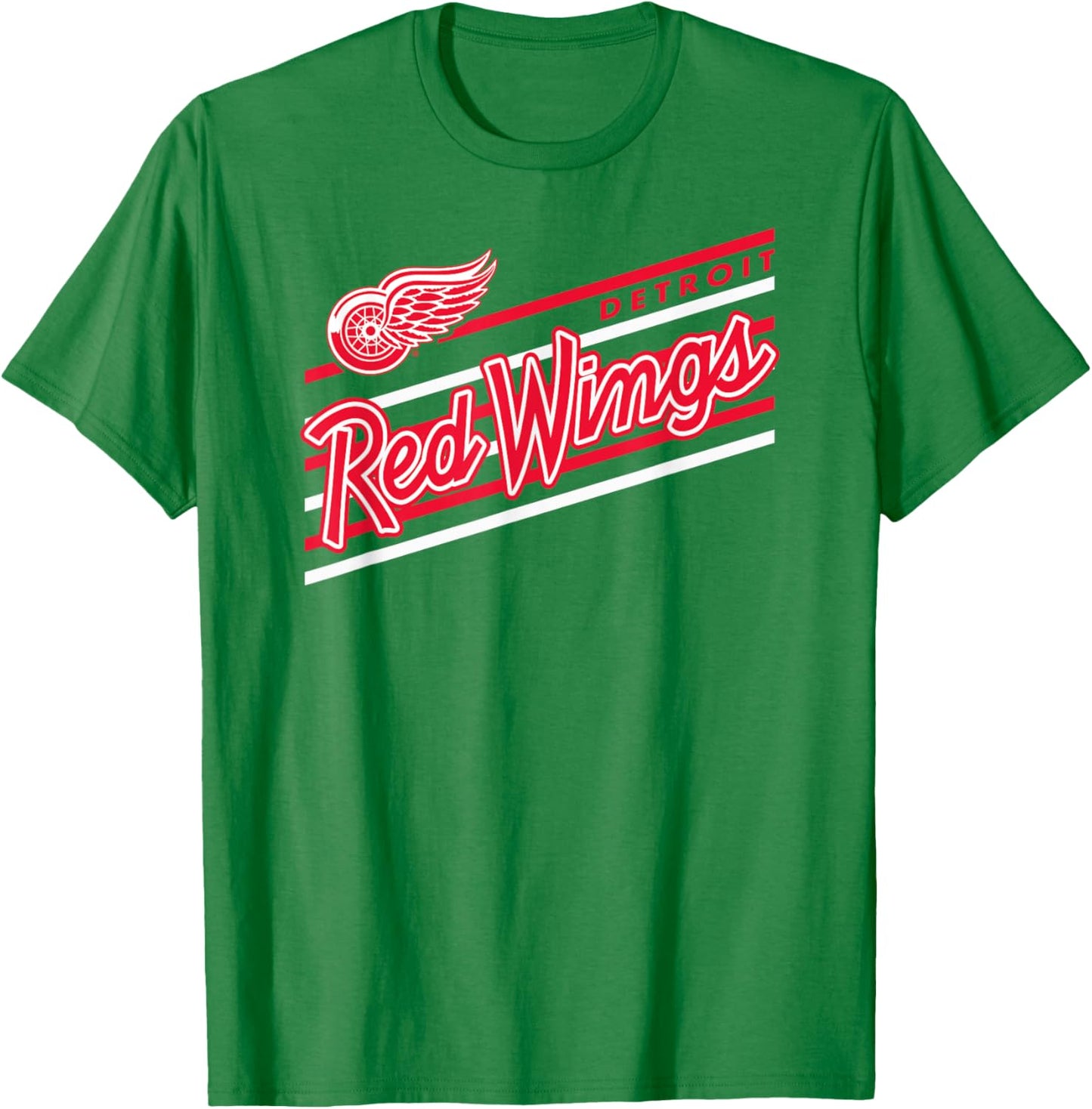 Detroit Red Wings Retro Performer Gray Officially Licensed T-Shirt - T-Shirt | Irish Green