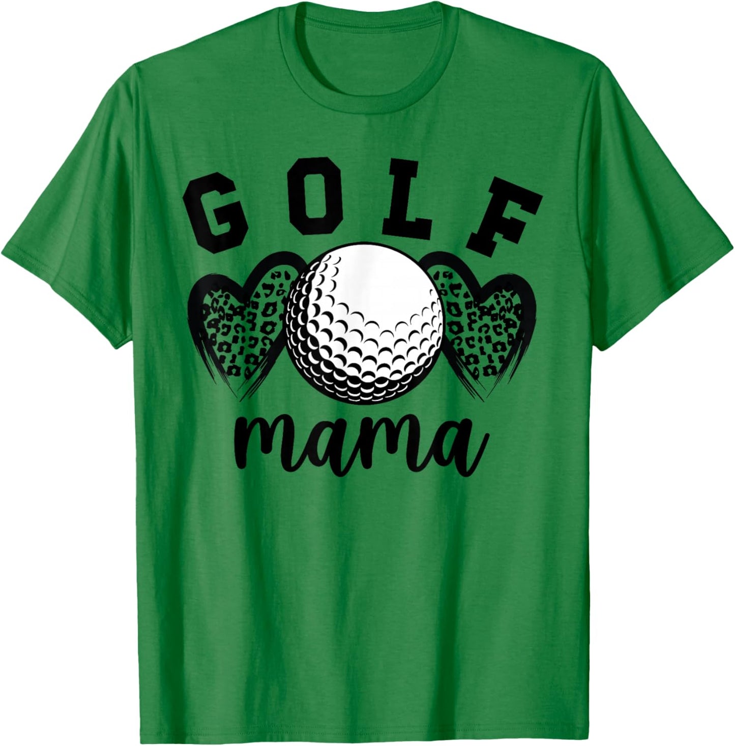 Golf Mama Hearts Golf Mom Of A Golf Player Mother T-Shirt - T-Shirt | Irish Green