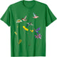 Hummingbird and Flowers T-Shirt - T-Shirt | Irish Green
