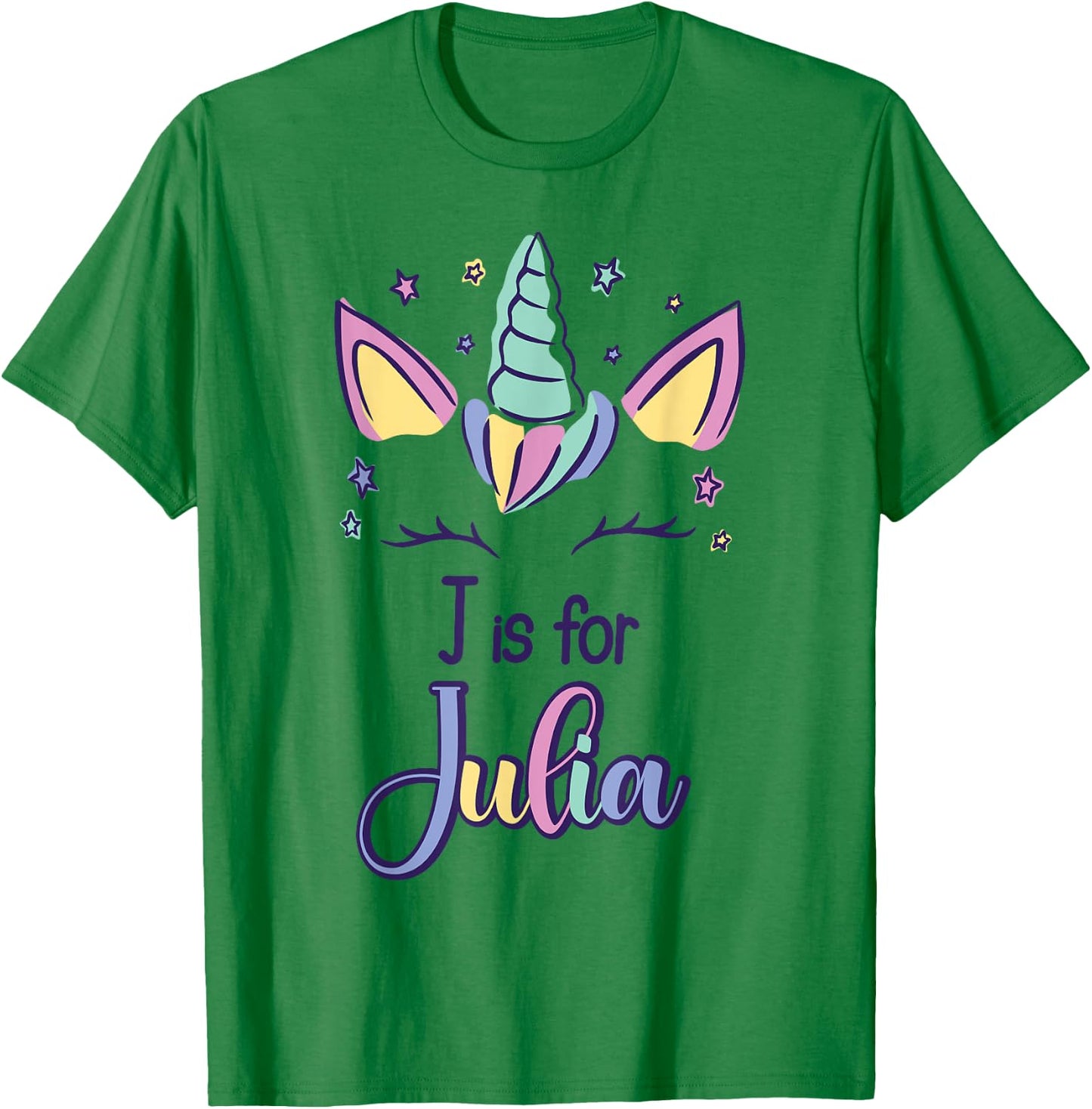 First Name Julia Personalized J Is For Julia T-Shirt - T-Shirt | Irish Green