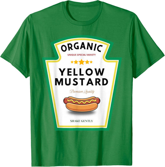 Yellow Mustard Funny Foodie Parody Hot Dog & BBQ T-Shirt - T-Shirt | Irish Green