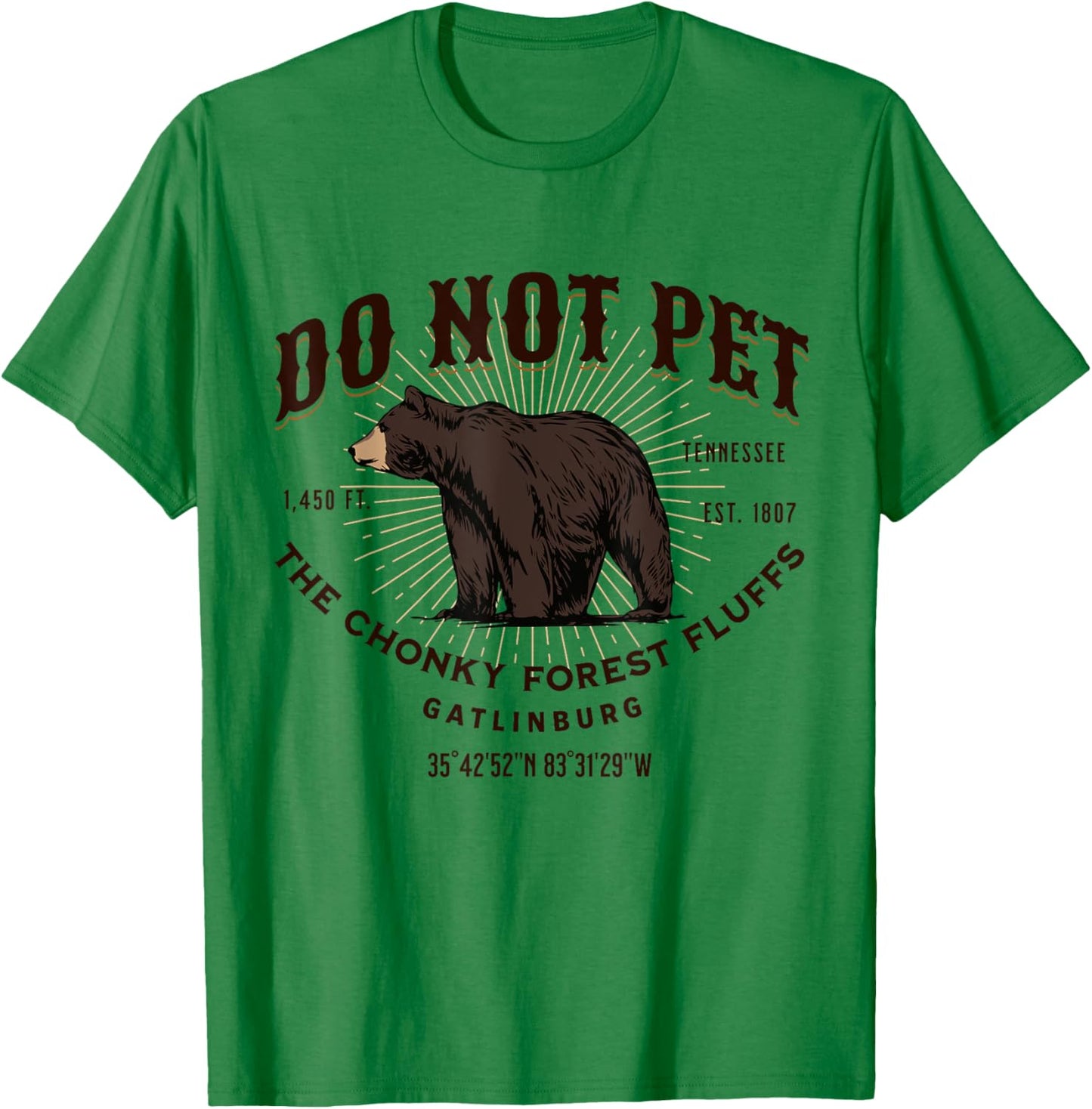 Gatlinburg Tennessee Black Bear Funny Souvenir T-Shirt - T-Shirt | Irish Green