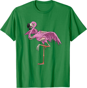 Funny Flamingo funny Zombie Apocalypse Halloween Flamingo T-Shirt - T-Shirt | Irish Green