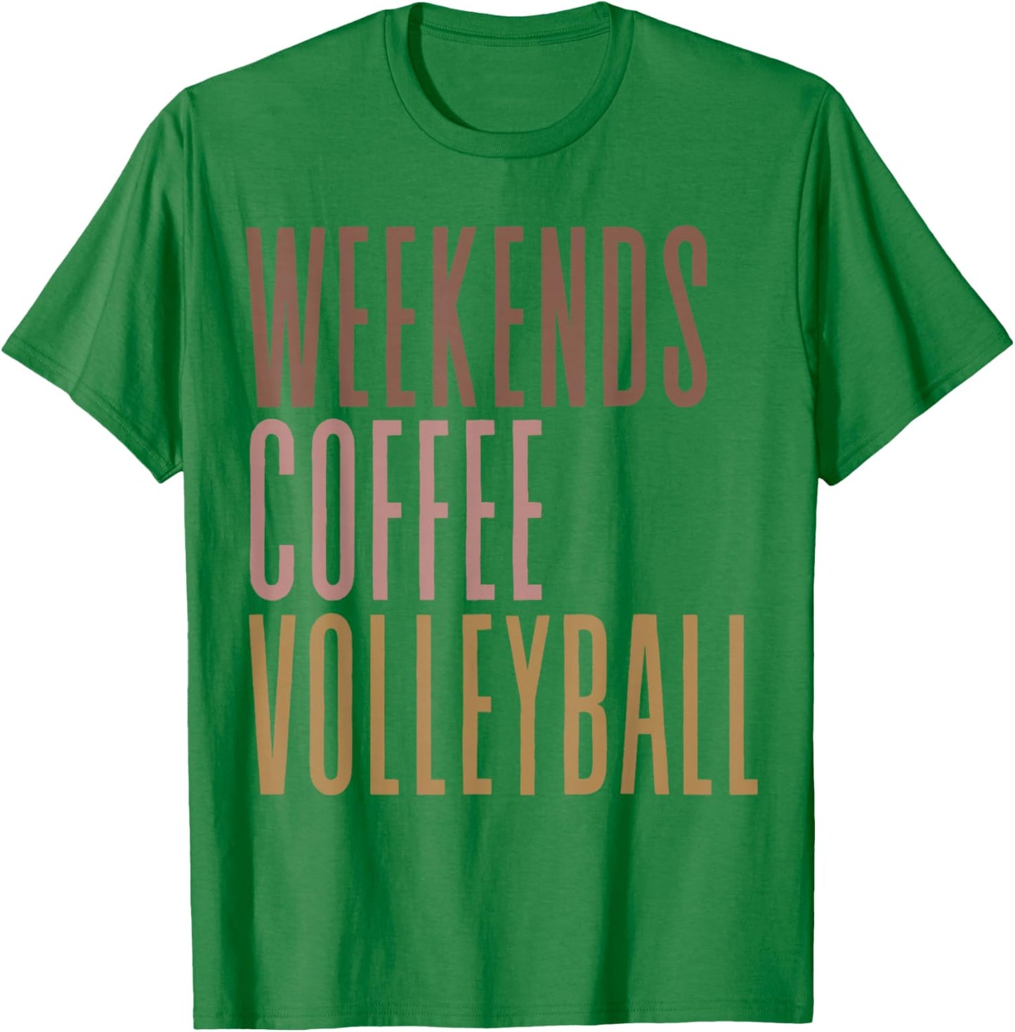 Weekend Coffee Volleyball T-Shirt - T-Shirt | Irish Green