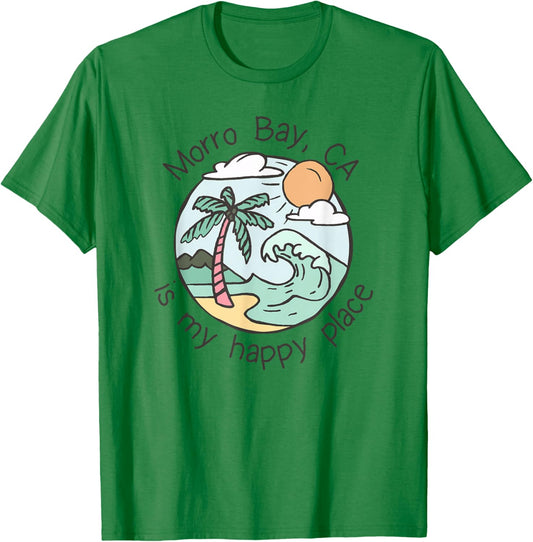 Cute Beach Motiv My Happy Place - Morro Bay T-Shirt - T-Shirt | Irish Green