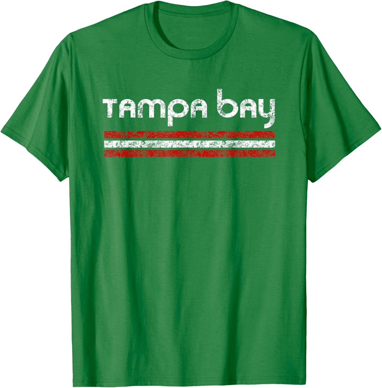 Tampa Bay Florida Retro Vintage Weathered Throwback T-Shirt - T-Shirt | Irish Green