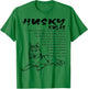 Funny Siberian Husky Dog Hand Drawn Art Men Women Girls Kids T-Shirt - T-Shirt | Irish Green