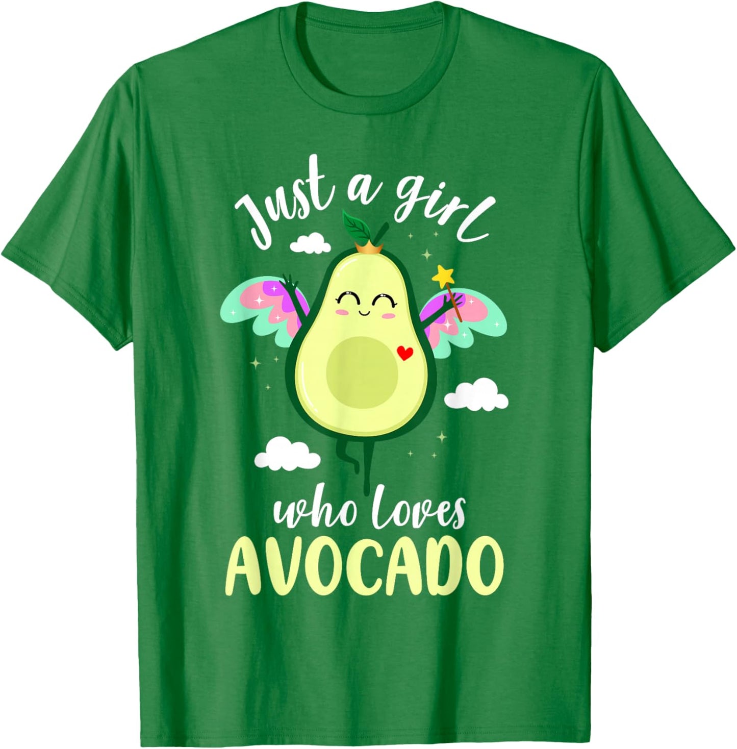 Avocado Shirt Kids Toddler Just A Girl Loves Avocado Cute T-Shirt - T-Shirt | Irish Green