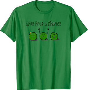 Give Peas a Chance Hippy T-Shirt - T-Shirt | Irish Green