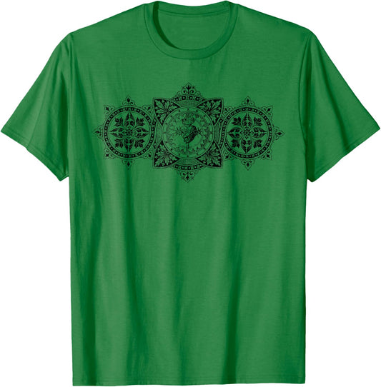 Vintage Sacred Heart of Jesus Symbol Traditional Catholic T-Shirt - T-Shirt | Irish Green
