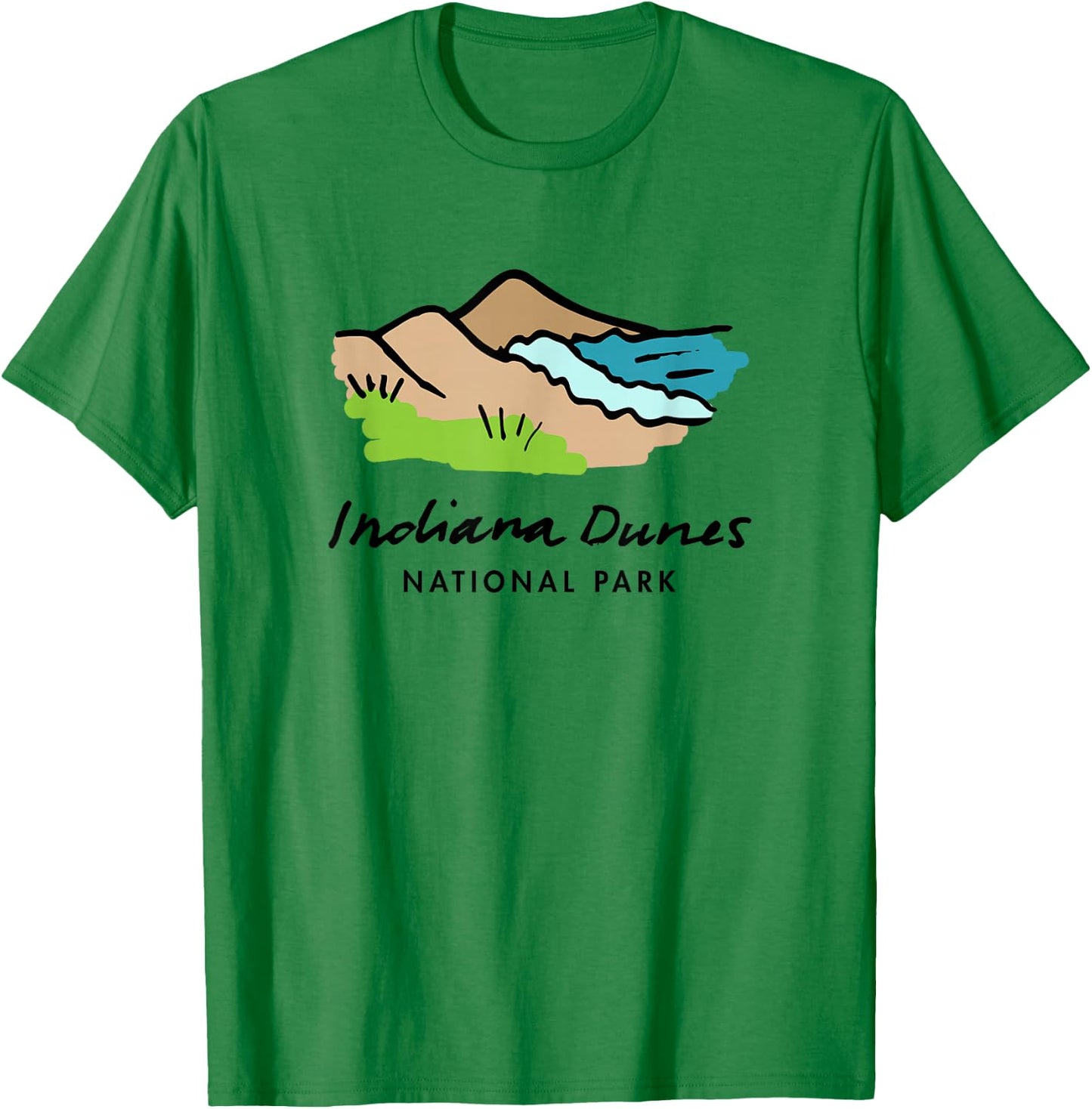 Family Vacation design - Retro Indiana Dunes National Park T-Shirt - T-Shirt | Irish Green