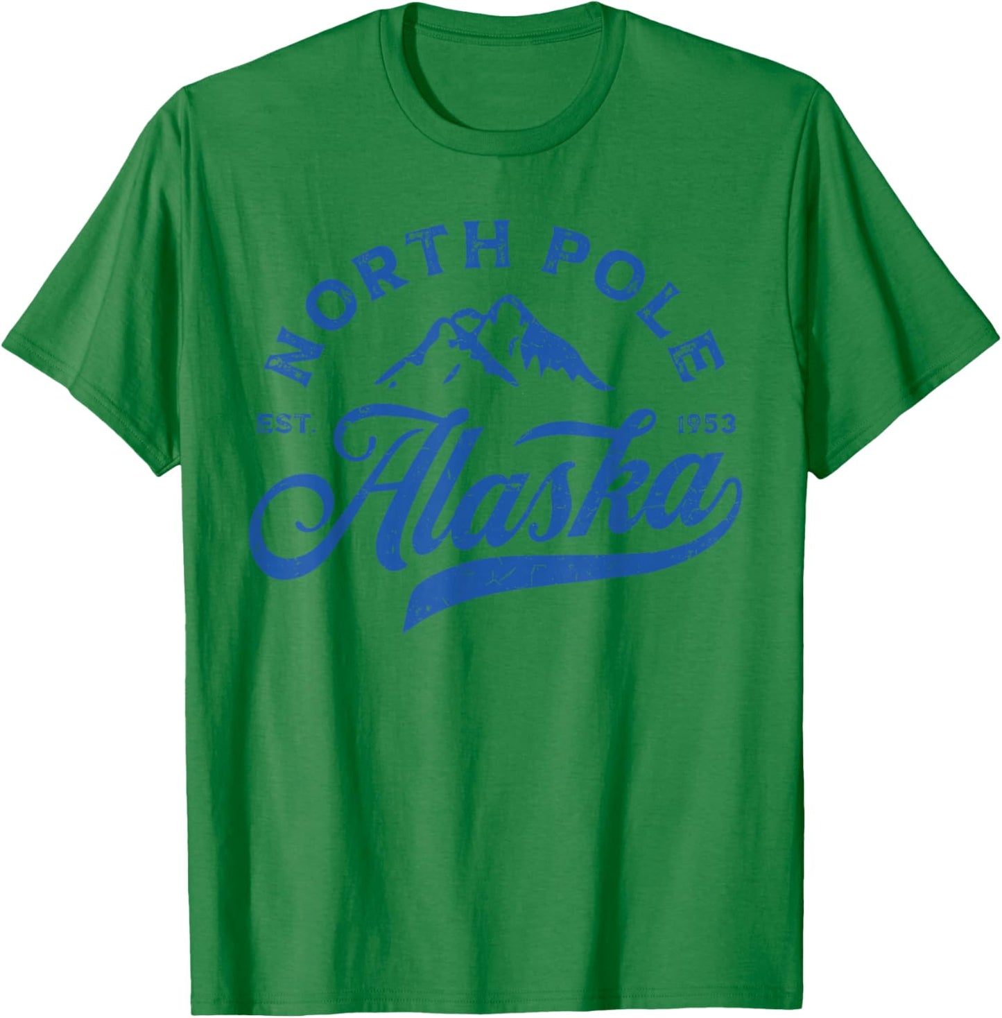 North Pole Alaska AK Vintage Mountains Vacation Souvenir T-Shirt - T-Shirt | Irish Green