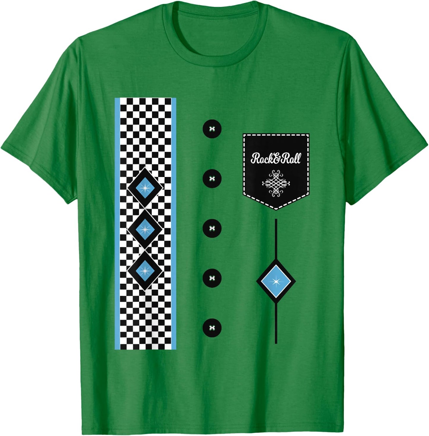 1950s Sock Hop Costume Retro 50s Rockabilly Bowling T-Shirt - T-Shirt | Irish Green