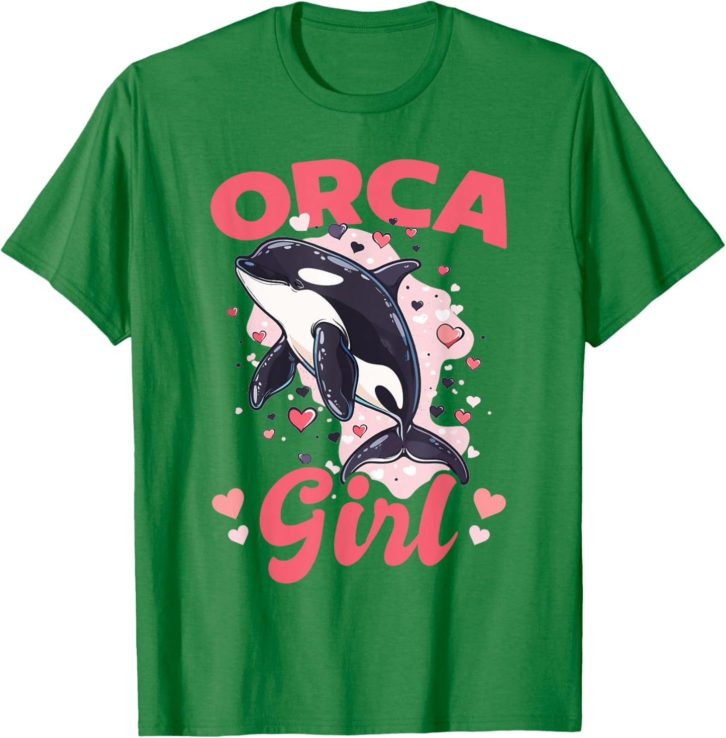 Funny Orca Animal Orca Girl T-Shirt - T-Shirt | Irish Green