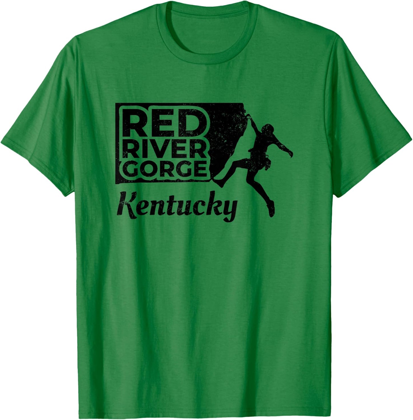 Red River Gorge Kentucky Rock Climber T-Shirt - T-Shirt | Irish Green