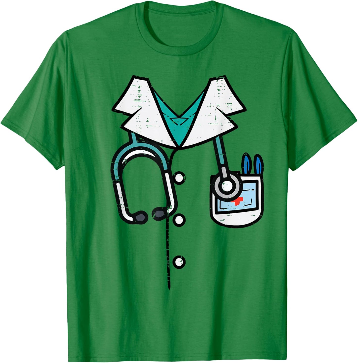 Doctor Costume Lab Coat Halloween Medical Men Women Kids T-Shirt - T-Shirt | Irish Green