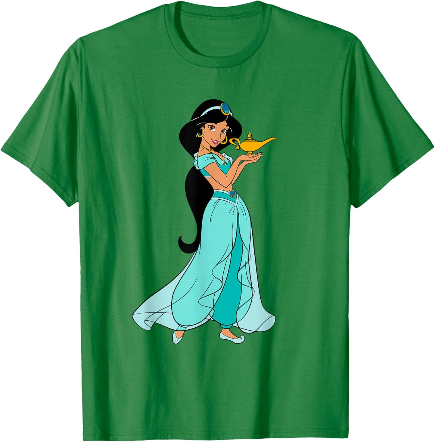 Disney Aladdin Princess Jasmine and Magic Lamp 90s T-Shirt - T-Shirt | Irish Green