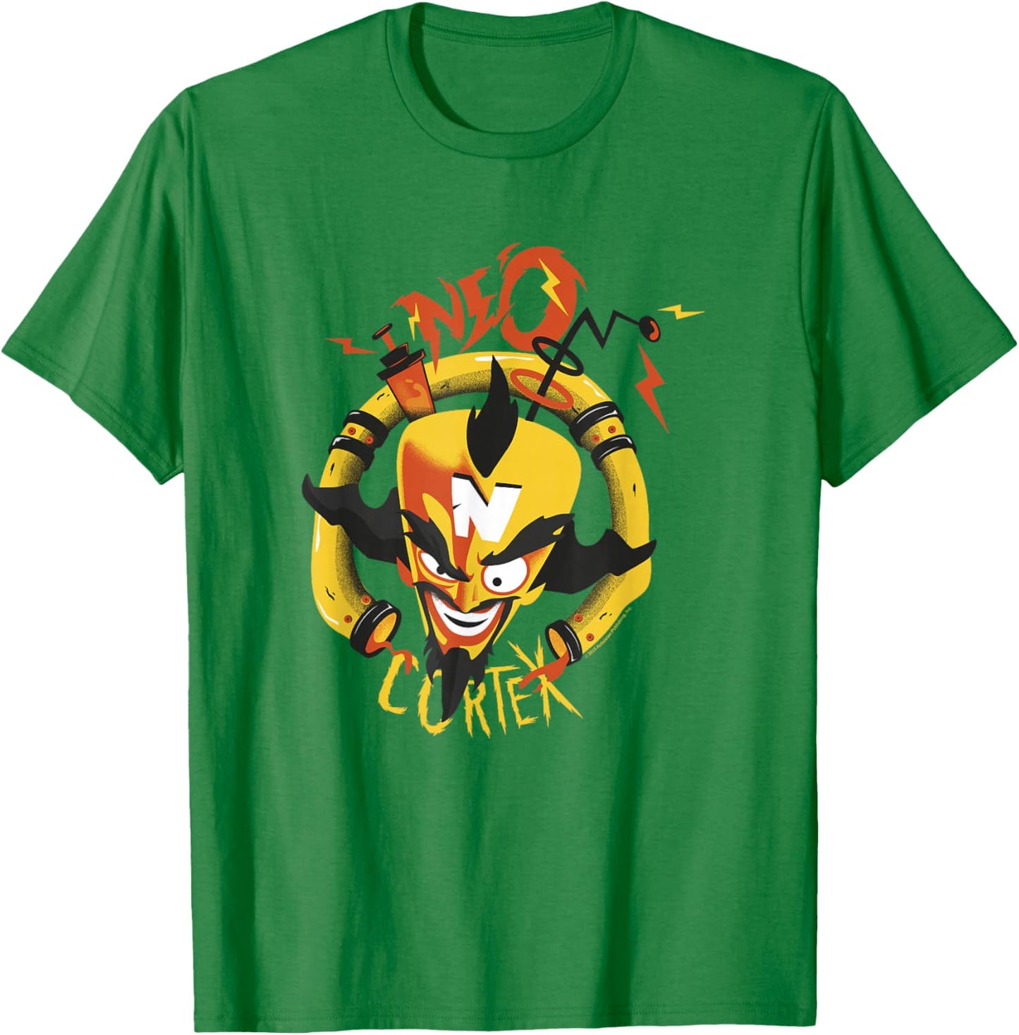 Crash Team Rumble Dr. Neo Cortex Evil Scientist Big Face T-Shirt - T-Shirt | Irish Green