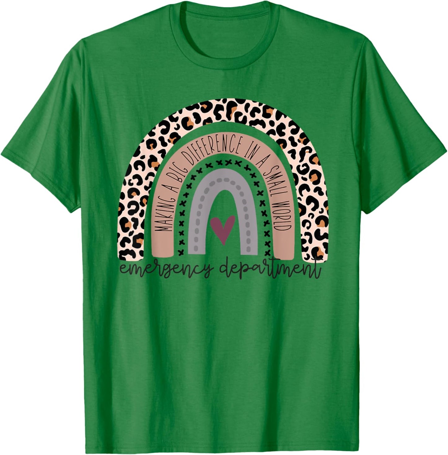 Emergency Department Emergency Room Healthcare rainbow T-Shirt - T-Shirt | Irish Green