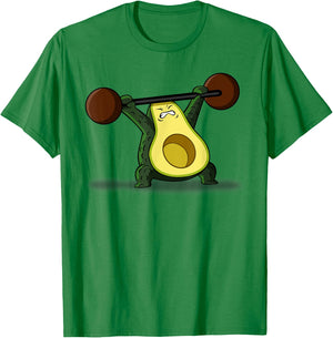 Avocado lifting weights T-Shirt - T-Shirt | Irish Green