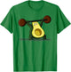 Avocado lifting weights T-Shirt - T-Shirt | Irish Green