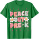 Peace Out Pre-K Cute Groovy Last Day of Preschool Graduation T-Shirt - T-Shirt | Irish Green