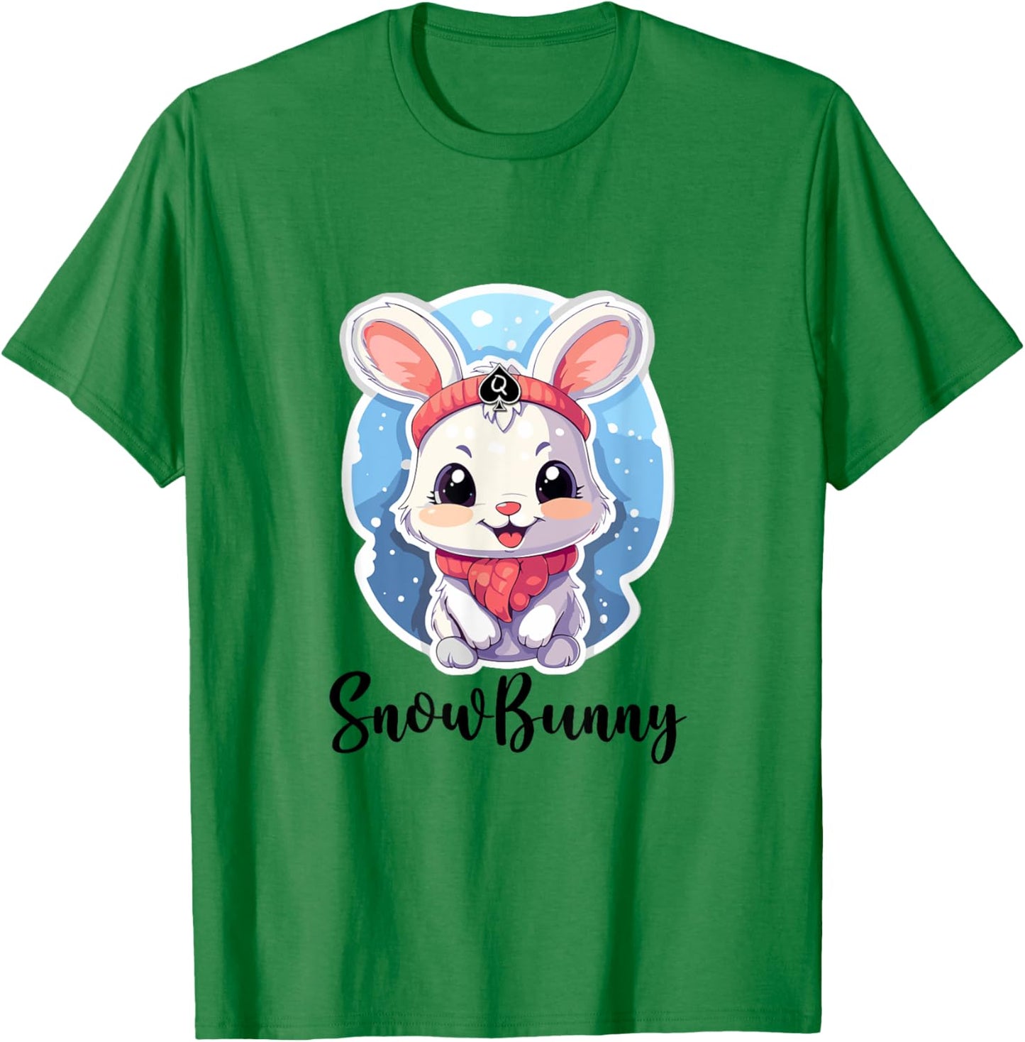 Snowbunny Cute Bunny Rabbit In The Snow T-Shirt - T-Shirt | Irish Green