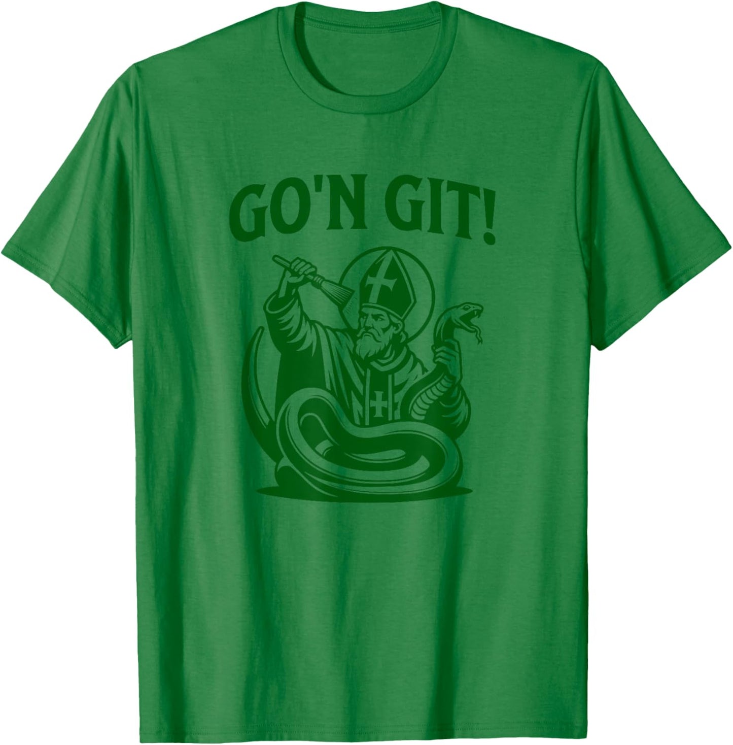 Funny Go'n Git St Patrick's Day Snake T-Shirt - T-Shirt | Irish Green