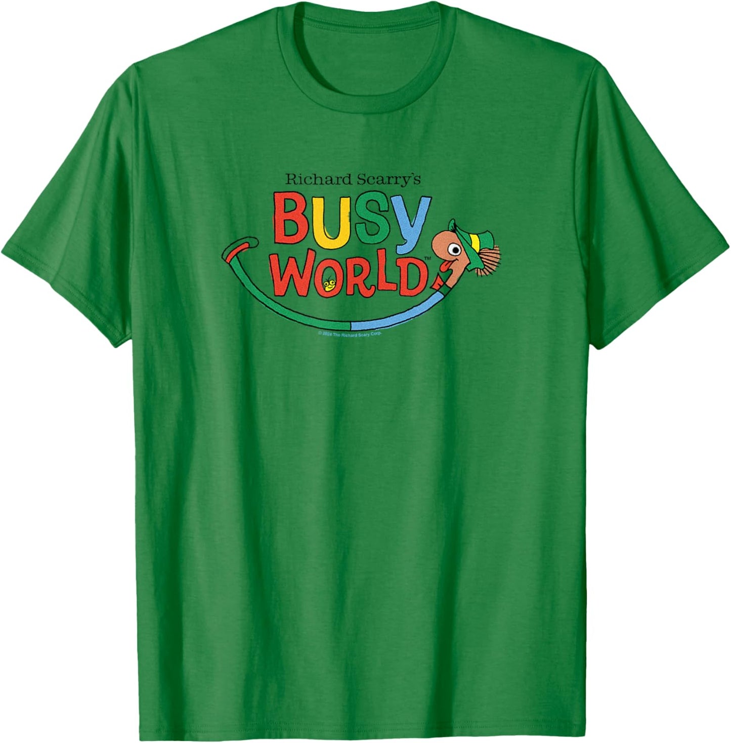 Richard Scarry Busy World T-Shirt - T-Shirt | Irish Green
